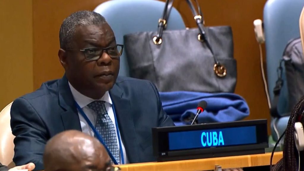 Permanent Representative of Cuba to the UN Ambassador Pedro Luis Pedroso Cuesta / credit: Twitter/CubaONU 