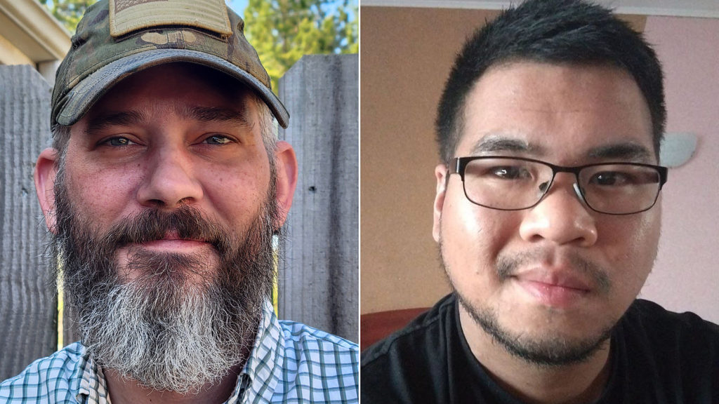 Alexander John-Robert Drueke (left), 39, and Andy Tai Ngoc Huynh, 27, residents of Alabama, may face the death sentence in the Donetsk People's Republic on the charges of being mercenaries and killing civilians / credit: Families of the prisoners of war / Tuscaloosa Thread