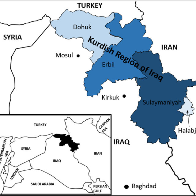 Map of Kurdish Region of Iraq / credit: ResearchGate