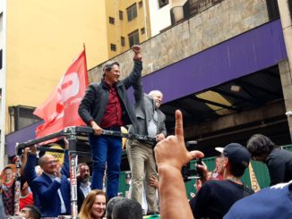 Workers' Party (PT) presidential candidate Luiz Inácio "Lula" da Silva with Fernando Haddad and Geraldo Alckmin, PT candidates for São Paolo governor and vice president, respectively / credit: Richard Matoušek