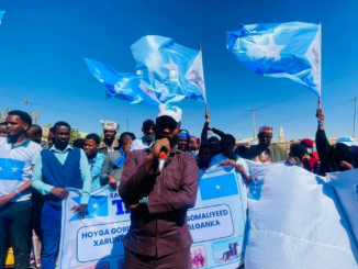 A protest in Taleex, Somalia, on January 15 / credit: Khaatumo Media Office