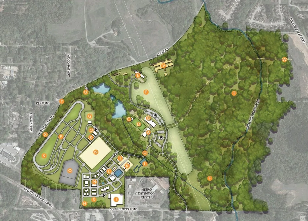 The $90 million, 85-acre "Cop City" facility will include a simulated city for officers to train in, a helicopter landing base, new outdoor shooting ranges and burn tower sites / credit: Atlanta Police Foundation