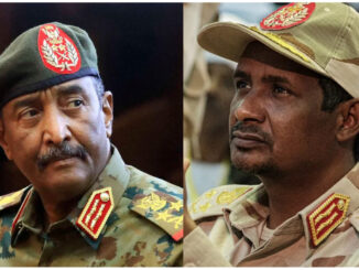 Sudanese army chief Abdel Fattah al-Burhan (left) and RSF head General Mohamed Hamdan Dagalo, aka Hemeti / credit: Peoples Dispatch